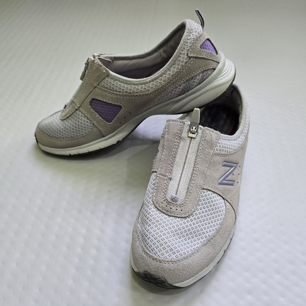 New Balance Shoes Womens Size 7 WW565GP Zip Slip On Dr. Scholls Insoles Comfort